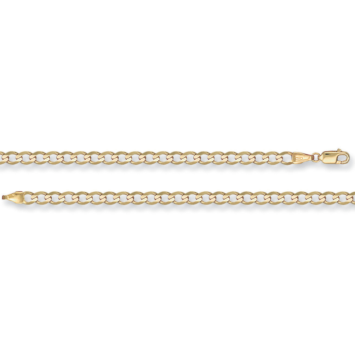 Yellow Gold 4.2mm Economy Curb Chain