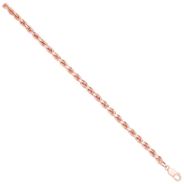 Rose Gold Diamond Cut Rope Chain – Pressure Jewellers