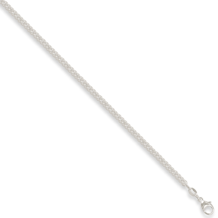 Silver 3.7mm Traditional Classic Curb Chain
