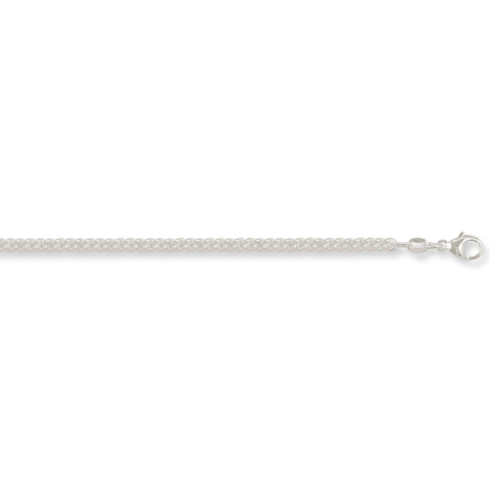 Silver 3.7mm Traditional Classic Curb Chain