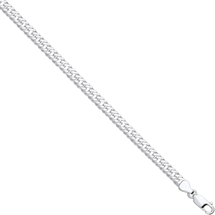 Silver 5.5mm Double Curb Chain