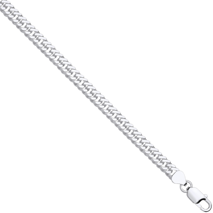 Silver 6.6mm Double Curb Chain