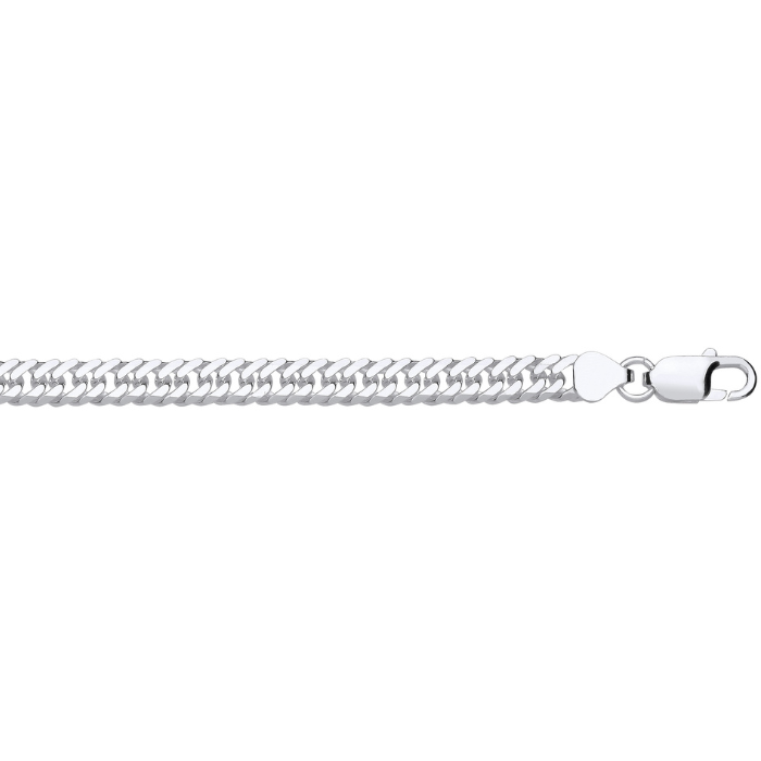 Silver 6.6mm Double Curb Chain