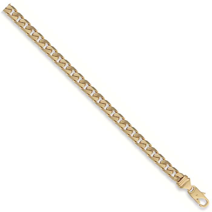 Yellow Gold 7mm Tight Link Curb Bracelet