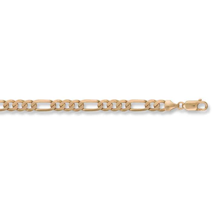 Yellow Gold 6.3mm Figaro Bracelet