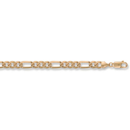 Yellow Gold 6.3mm Figaro Bracelet