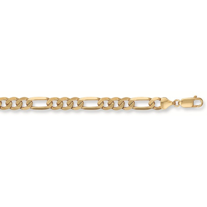 Yellow Gold 7.1mm Figaro Chain