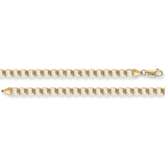 Yellow Gold 5.2mm Economy Curb Chain