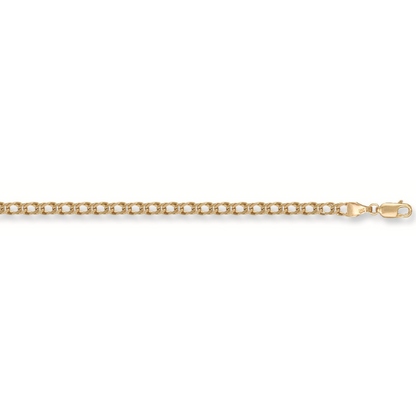 Yellow Gold 3.4mm Open Double Curb Chain