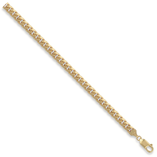 Yellow Gold 5.4mm Domed Curb Chain