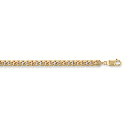 Yellow Gold 5.4mm Domed Curb Bracelet