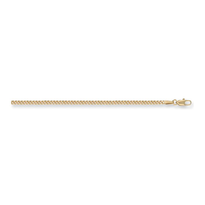 Yellow Gold 2.4mm Traditional Classic Curb Chain