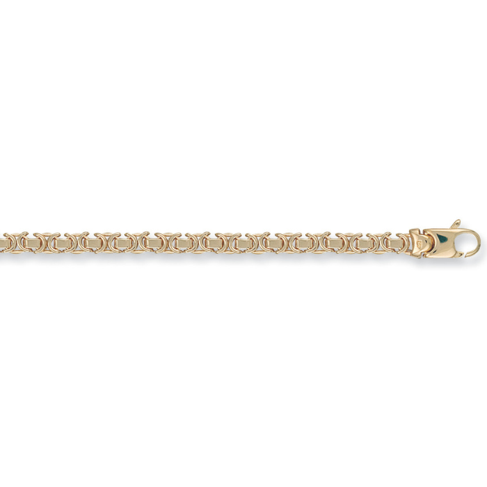 Yellow Gold 5.3mm Flat Byzantine Chain