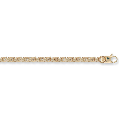 Yellow Gold 5.3mm Flat Byzantine Chain