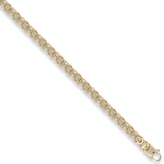 Yellow Gold 5.8mm Flat Byzantine Chain