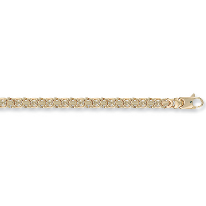 Yellow Gold 5.8mm Flat Byzantine Chain