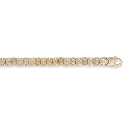 Yellow Gold 7.1mm Flat Byzantine Chain