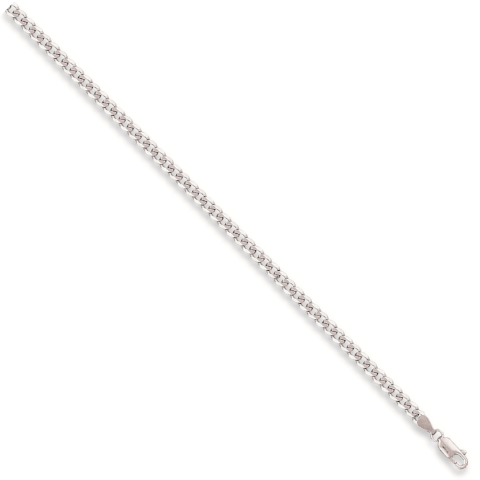 White Gold 4.7mm Curb Bracelet