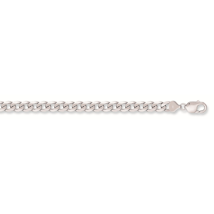 White Gold 5.5mm Curb Bracelet