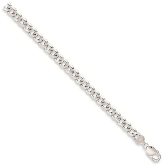 White Gold 8mm Curb Chain