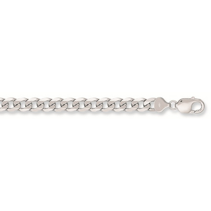 White Gold 8mm Curb Chain