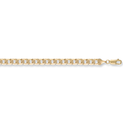 Yellow Gold 5.5mm Flat Curb Chain