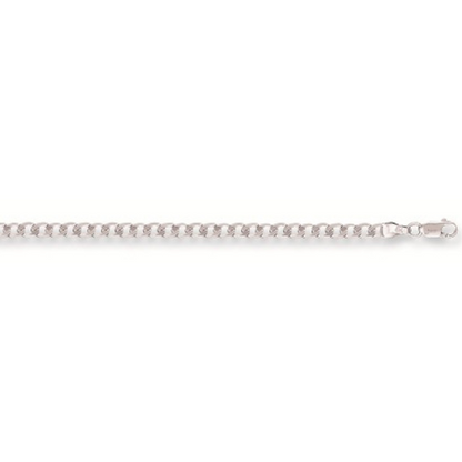 White Gold 3.7mm Curb Chain