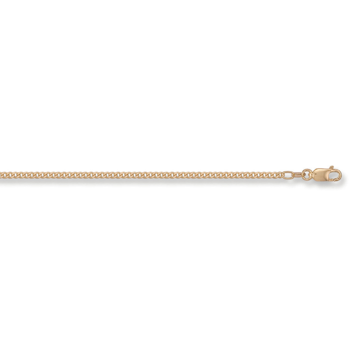 18ct Yellow Gold 1.7mm Traditional Classic Curb Chain