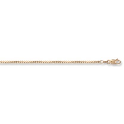 18ct Yellow Gold 1.7mm Traditional Classic Curb Chain