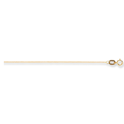 Yellow Gold 0.8mm Traditional Classic Curb Chain