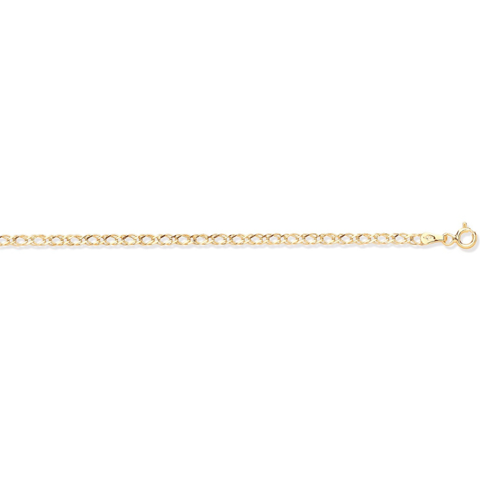 Yellow Gold 2.6mm Hollow Double Curb Chain