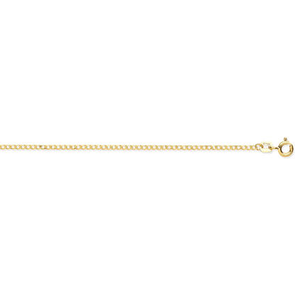 Yellow Gold 1.6mm Economy Curb Chain