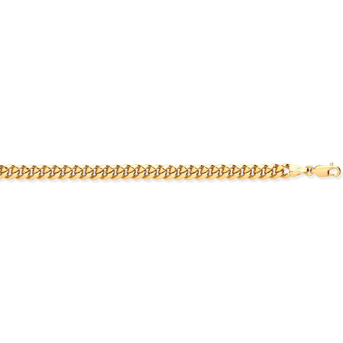 Yellow Gold 5.4mm Hollow Domed Curb Chain