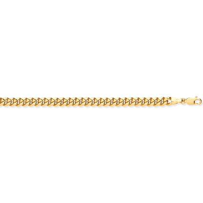 Yellow Gold 5.4mm Hollow Domed Curb Chain