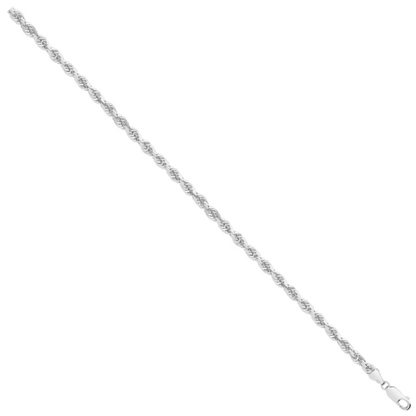 White Gold 4.2mm Diamond Cut Rope Chain