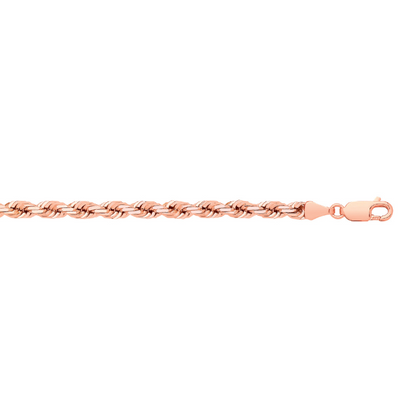 Rose Gold 4.2mm Diamond Cut Rope Chain