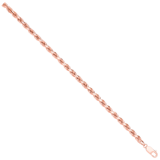 Rose Gold 5.2mm Diamond Cut Rope Chain