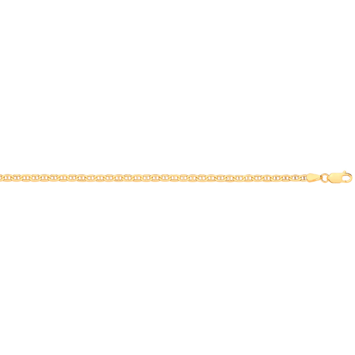 14ct Yellow Gold Hollow Flat Anchor 2.4mm Chain