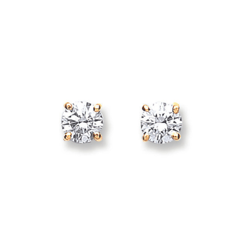 18ct Yellow Gold 0.70ct Claw Set Diamond Stud Earrings