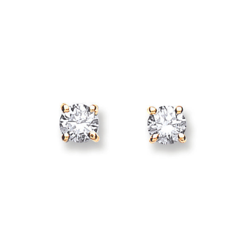 18ct Yellow Gold 0.60ct Claw Set Diamond Stud Earrings