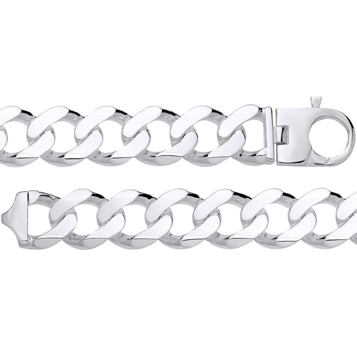 Silver 23.5mm Curb Chain