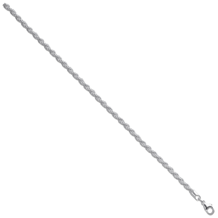 Silver 3.5mm Rope Bracelet