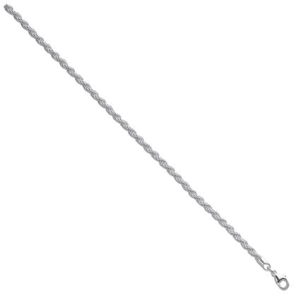 Silver 3.5mm Rope Bracelet