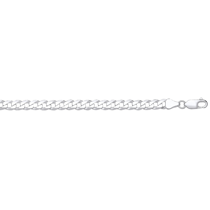 Silver 6.2mm Economy Flat Curb Chain