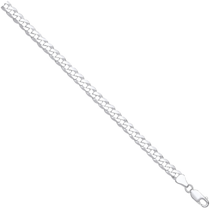 Silver 6.2mm Economy Flat Curb Chain