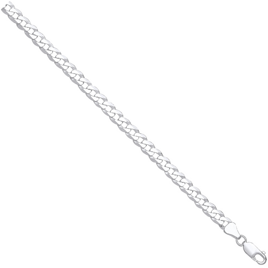 Silver 6.2mm Economy Flat Curb Chain