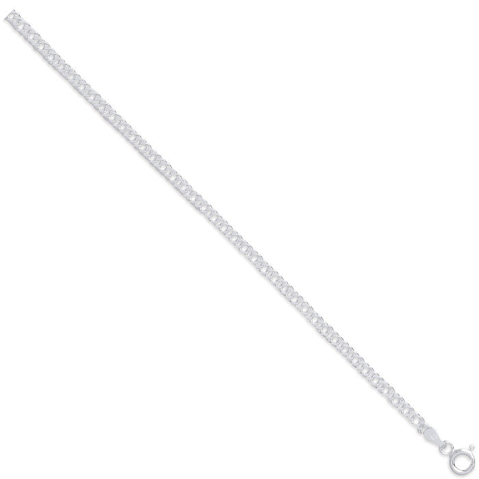 Silver 3mm Double Link Curb Chain