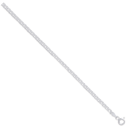 Silver 3mm Double Link Curb Chain