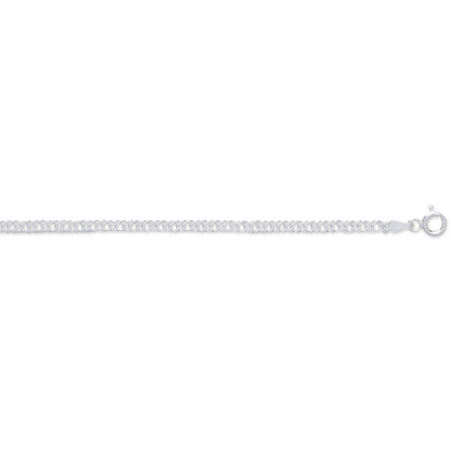 Silver 3mm Double Link Curb Chain