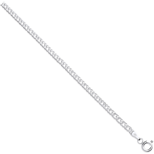 Silver 4mm Double Link Curb Chain